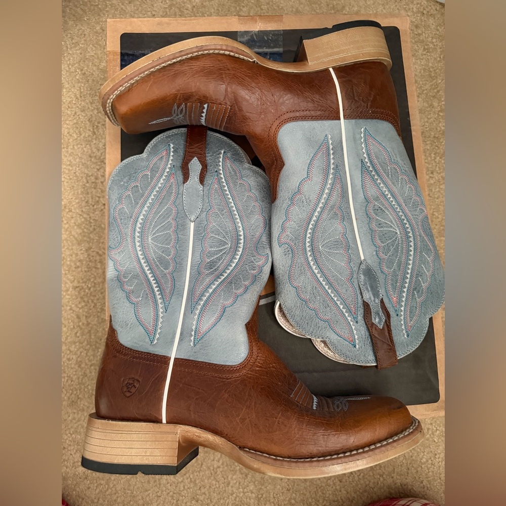 Arita PRIMETIME PERFORMANCE WESTERN BOOTS - BROAD SQUARE TOE, size 7 - Picture 8 of 12